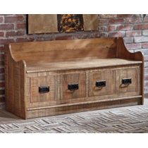 Pew bench store with storage